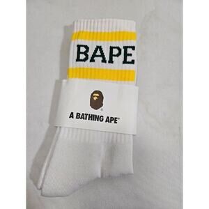 NWT BAPE (A Bathing Ape) Crew Socks Size Medium Unisex Rare